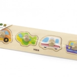 fa beillesztős kirakó járművek a legkisebbeknek VIGA