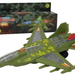 Katonai vadászgép fényekkel és hangokkal – zöld