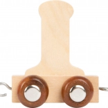 Small Foot fahúti I betűs fa vagon a vonatpályához